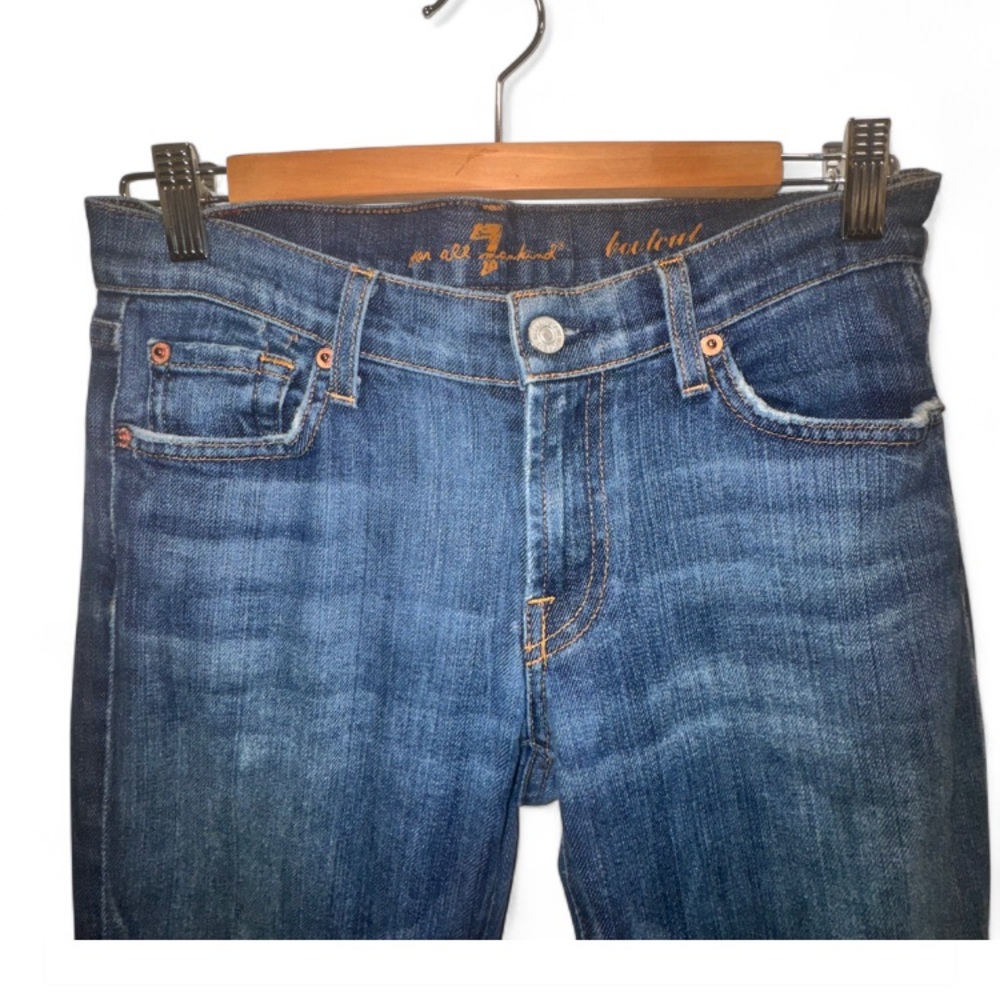 Seven For All Mankind Bootcut Jeans Size 27 Stretch Classic Denim Y2K premium - Picture 3 of 9